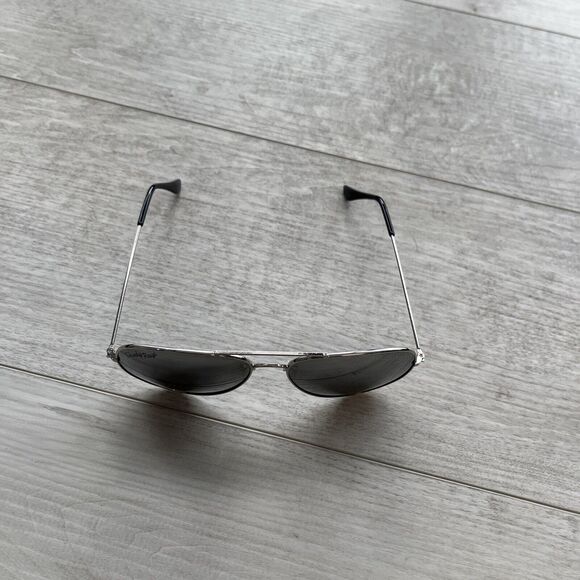 Shady Ray's Aviator Men's Sunglasses Polarized Used Silver Frame Black Lens.READ - Picture 4 of 16